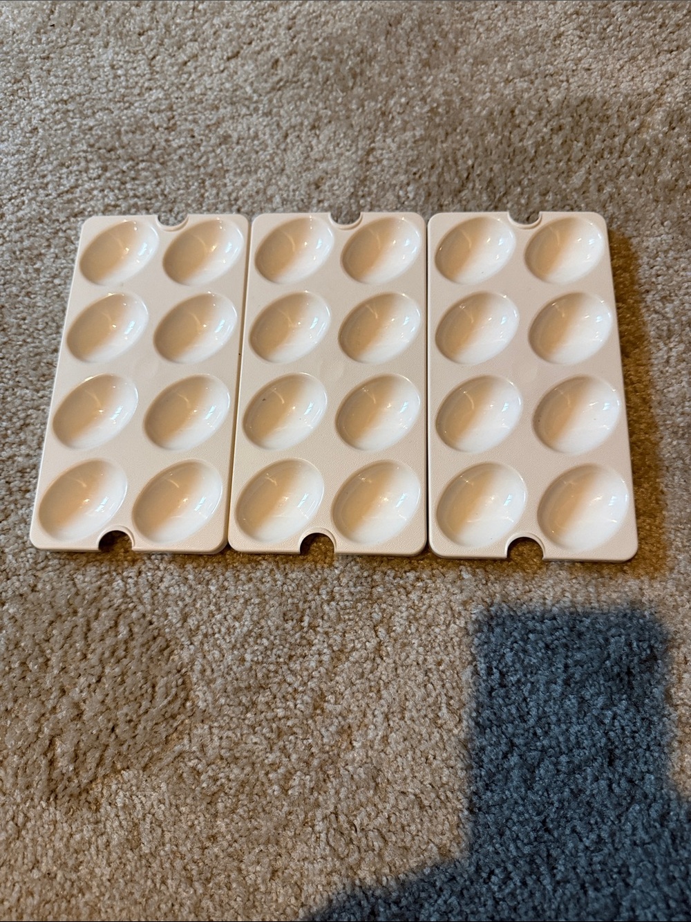 Tupperware plastic egg trays